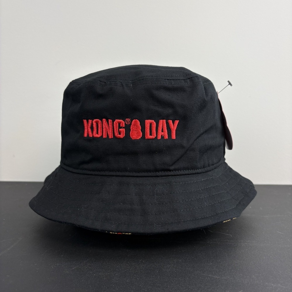 KONG Day Dog Toy Promotional Bucket Hat NWT Black Red Embroidered Retriever Cap